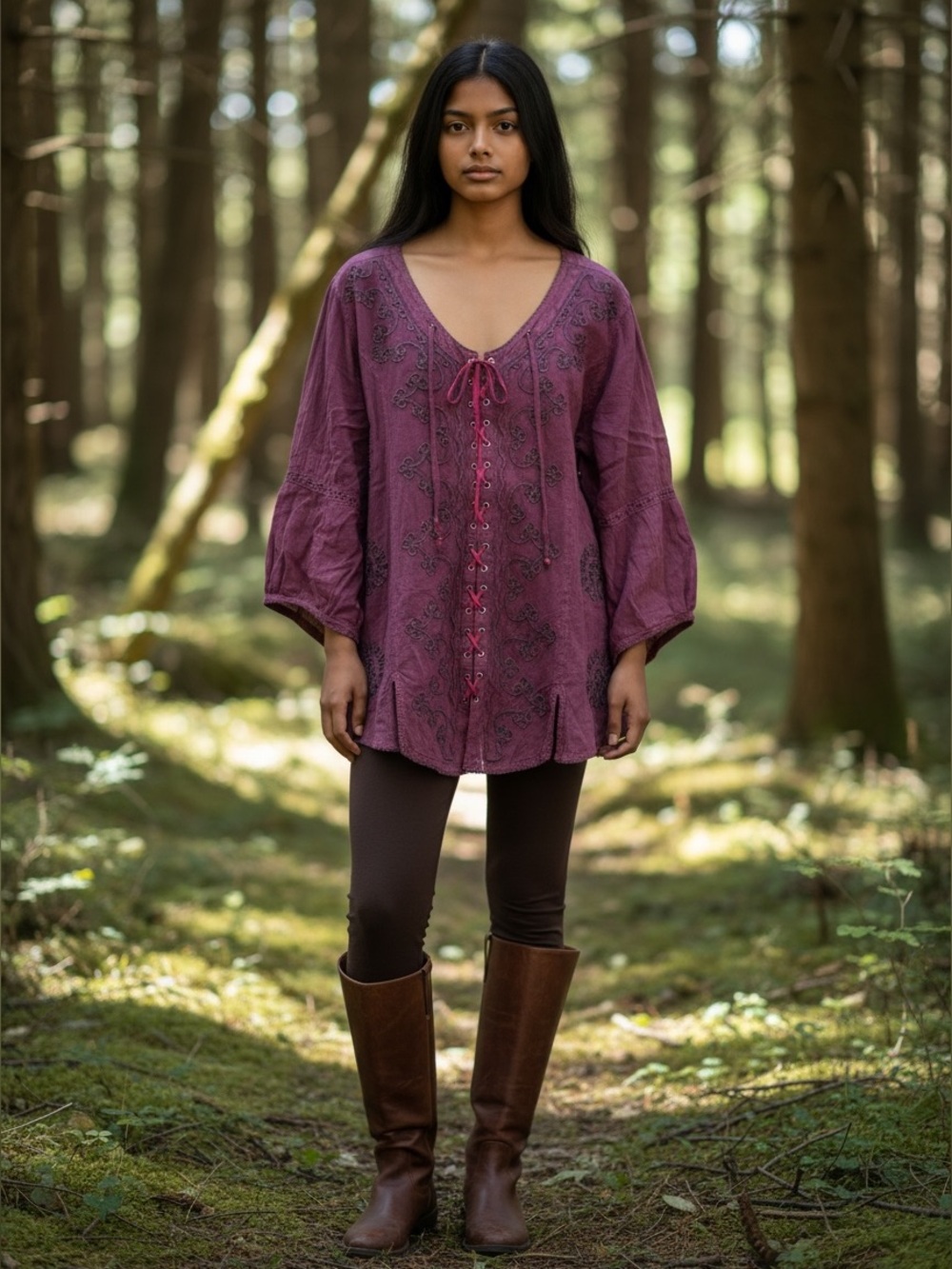 HolyClothing Medieval Inspired Embroidered Tunic Size 2X